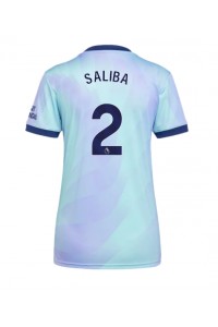 Arsenal William Saliba #2 Voetbaltruitje 3e tenue Dames 2024-25 Korte Mouw